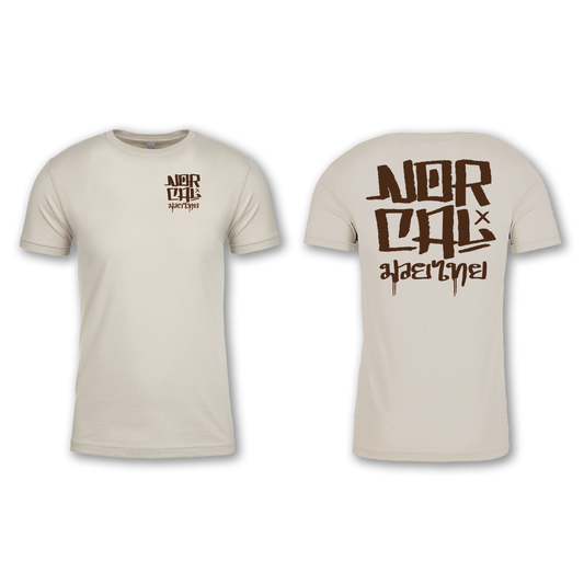 Nor Cal Graffiti Tee Tan w/ Brown
