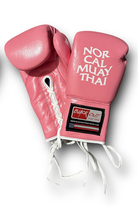 Pink Lace-up Gloves 16oz